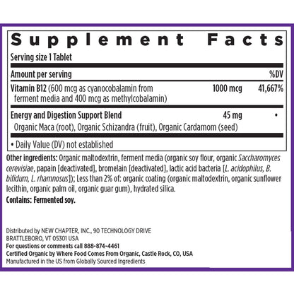 Caja suplemento vitamina B12 fermentada New Chapter