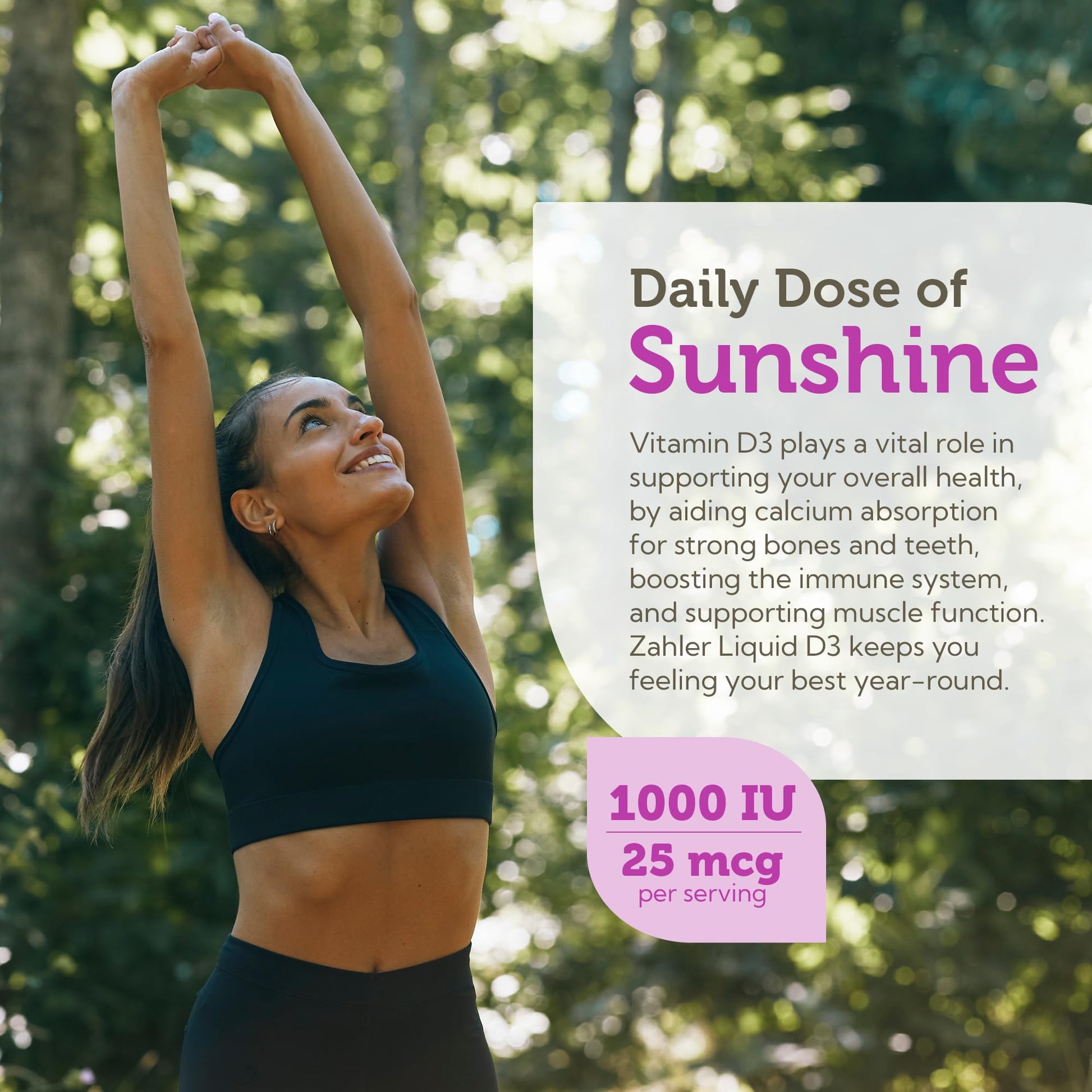 Caja del suplemento de vitamina d3 líquida 1000 ui zahler