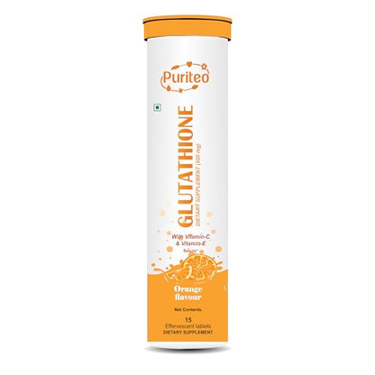 Caja de tabletas efervescentes PURITEO con glutatión y vitaminas