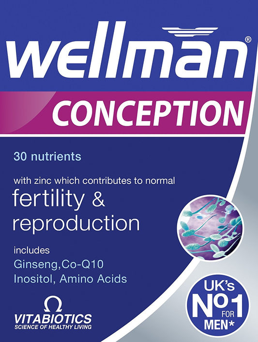 Caja de tabletas Wellman Conception Vitabiotics