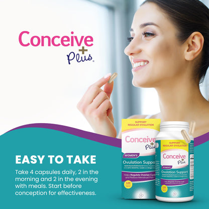 Caja trasera Conceive Plus lubricante fertilidad y suplemento