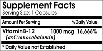 Caja Vitaminas B-12 1000mcg Naturetition 200 cápsulas