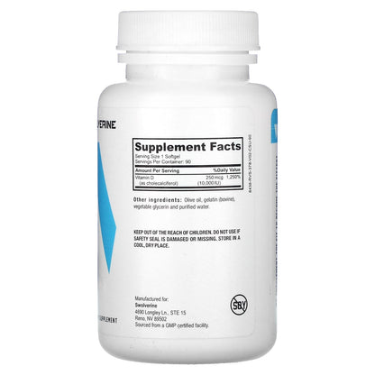 Caja de vitamina d3 10000 iu cápsulas blandas swolverine