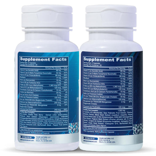 Caja vitaminas fertilidad para hombres y mujeres multivitaminas