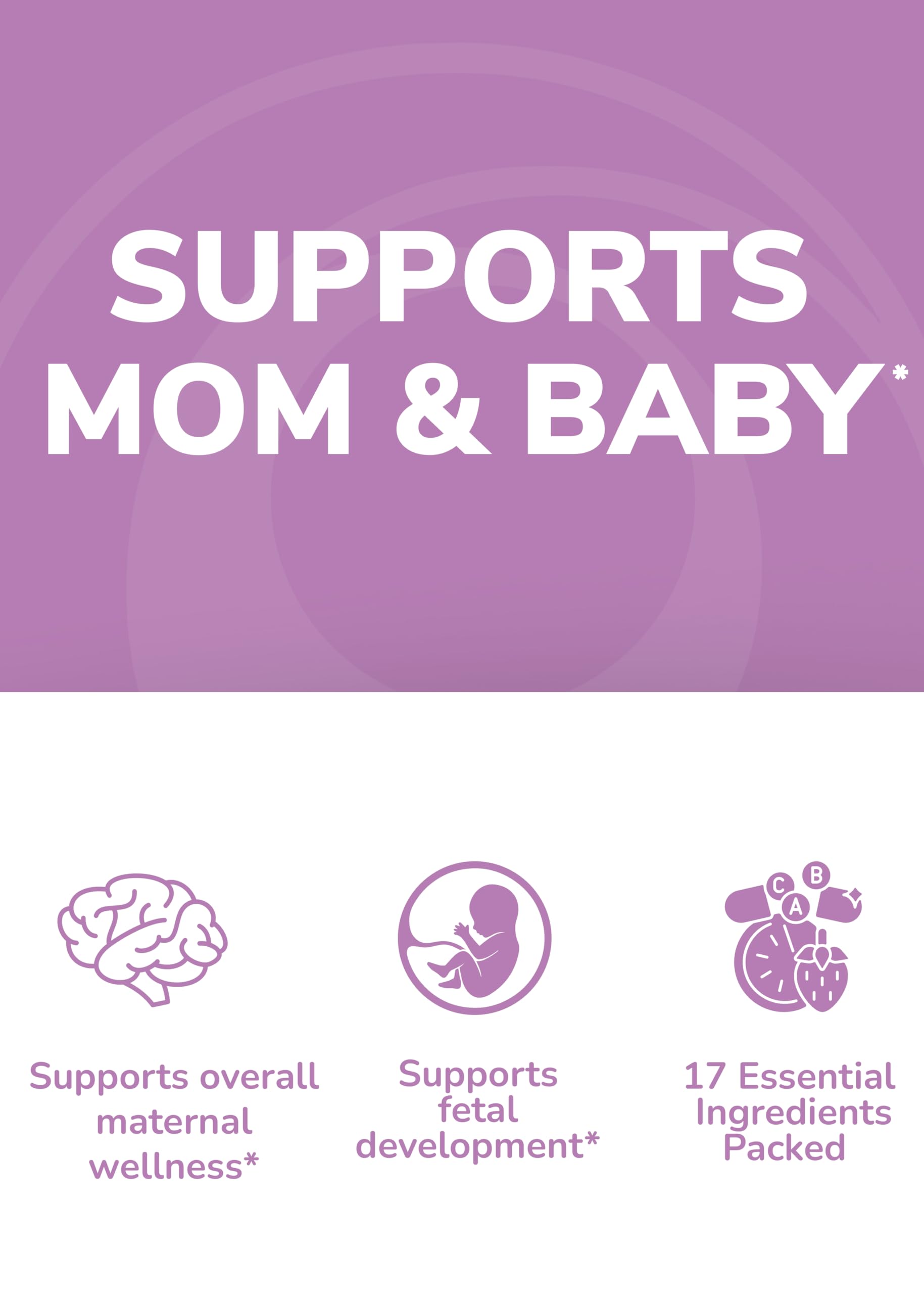 Caja vitaminas prenatales gomitas Lunakai USA mujer