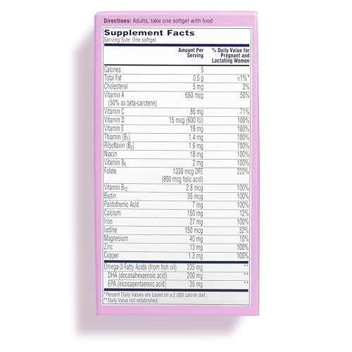 Caja de vitaminas prenatales ONE A DAY 90 cápsulas