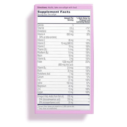 Caja de vitaminas prenatales ONE A DAY 90 cápsulas
