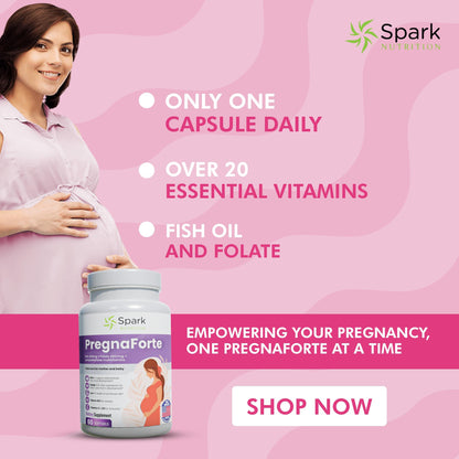 Caja de vitaminas prenatales Pregnaforte vista frontal