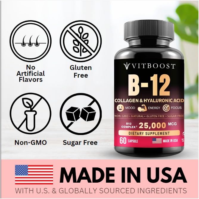 caja vitboost b12 complejo con colágeno y ácido hialurónico