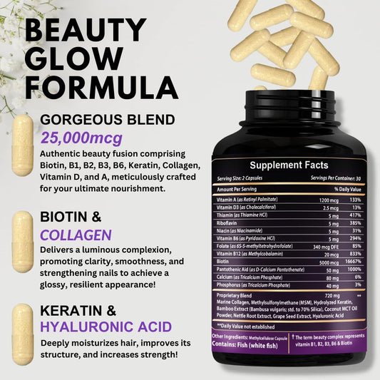 Caja Vitboost vitaminas para cabello piel y uñas con ácido hialurónico