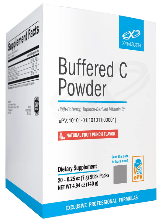 Caja XYMOGEN polvo vitamina c 3000 mg sabor punch 20 sobres