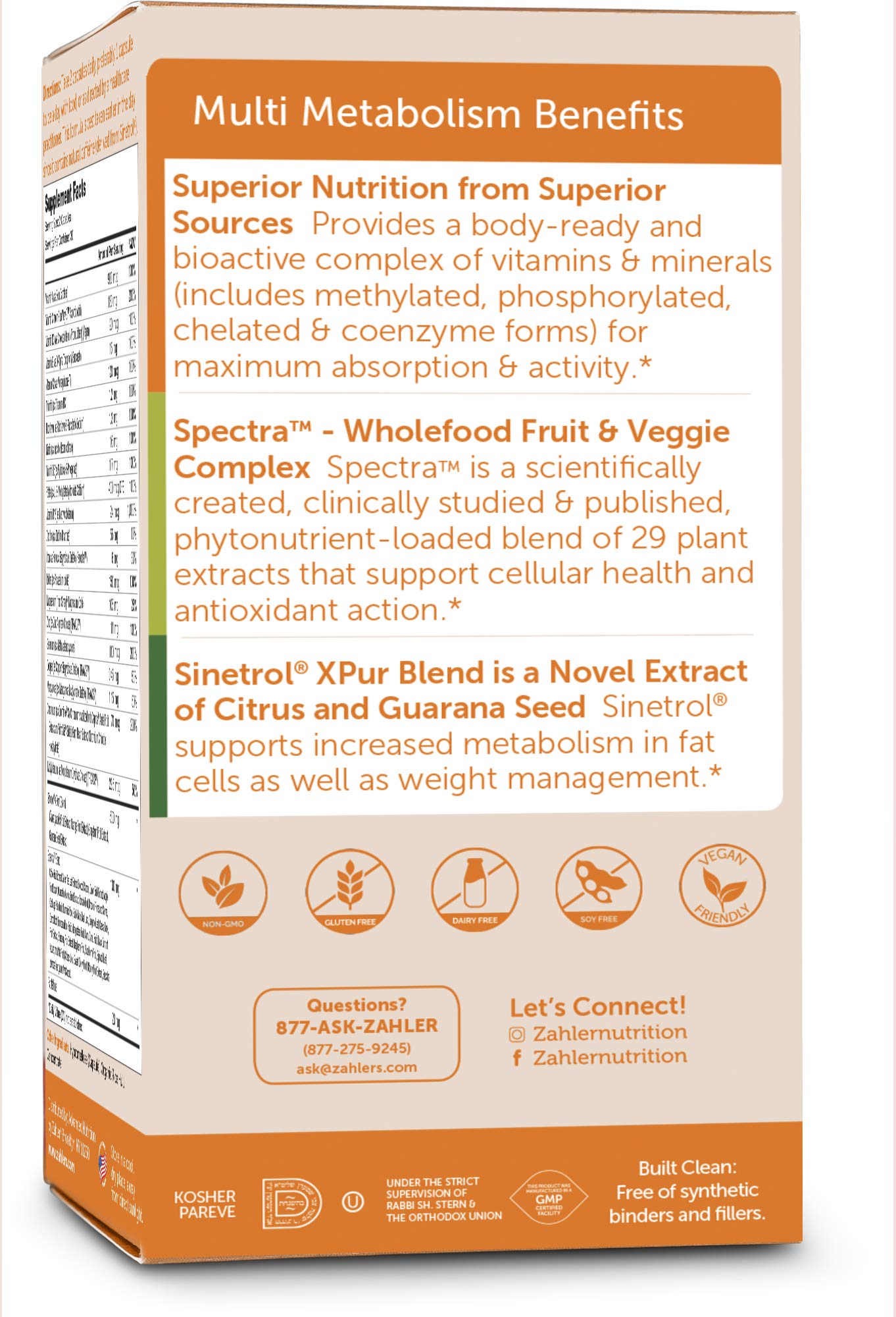 Caja Zahler multivitamínico metabolismo características
