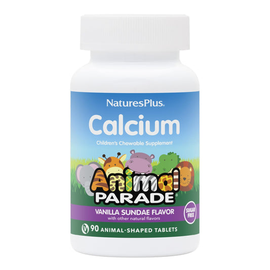 Frasco calcio sin azúcar NaturesPlus Animal Parade para niños