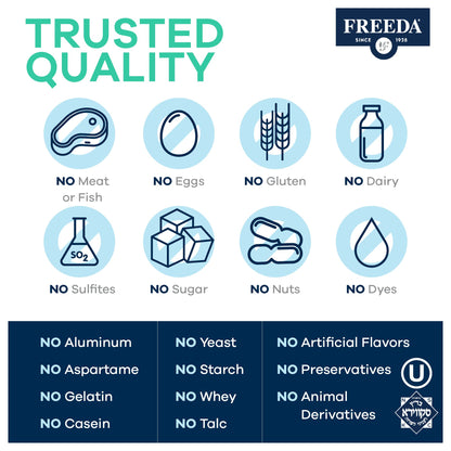 Calidad confiable de FREEDA, multivitamina sin hierro