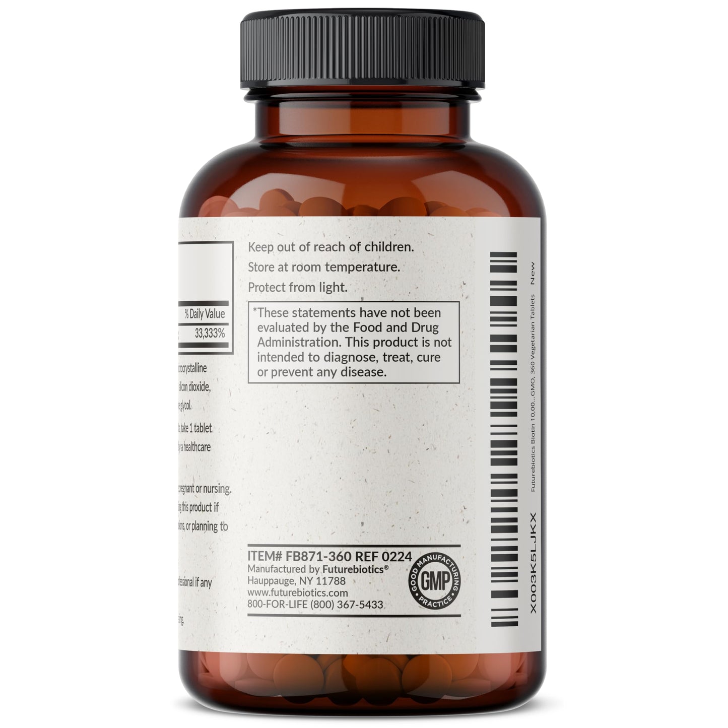 Calidad garantizada Futurebiotics Biotina no GMO
