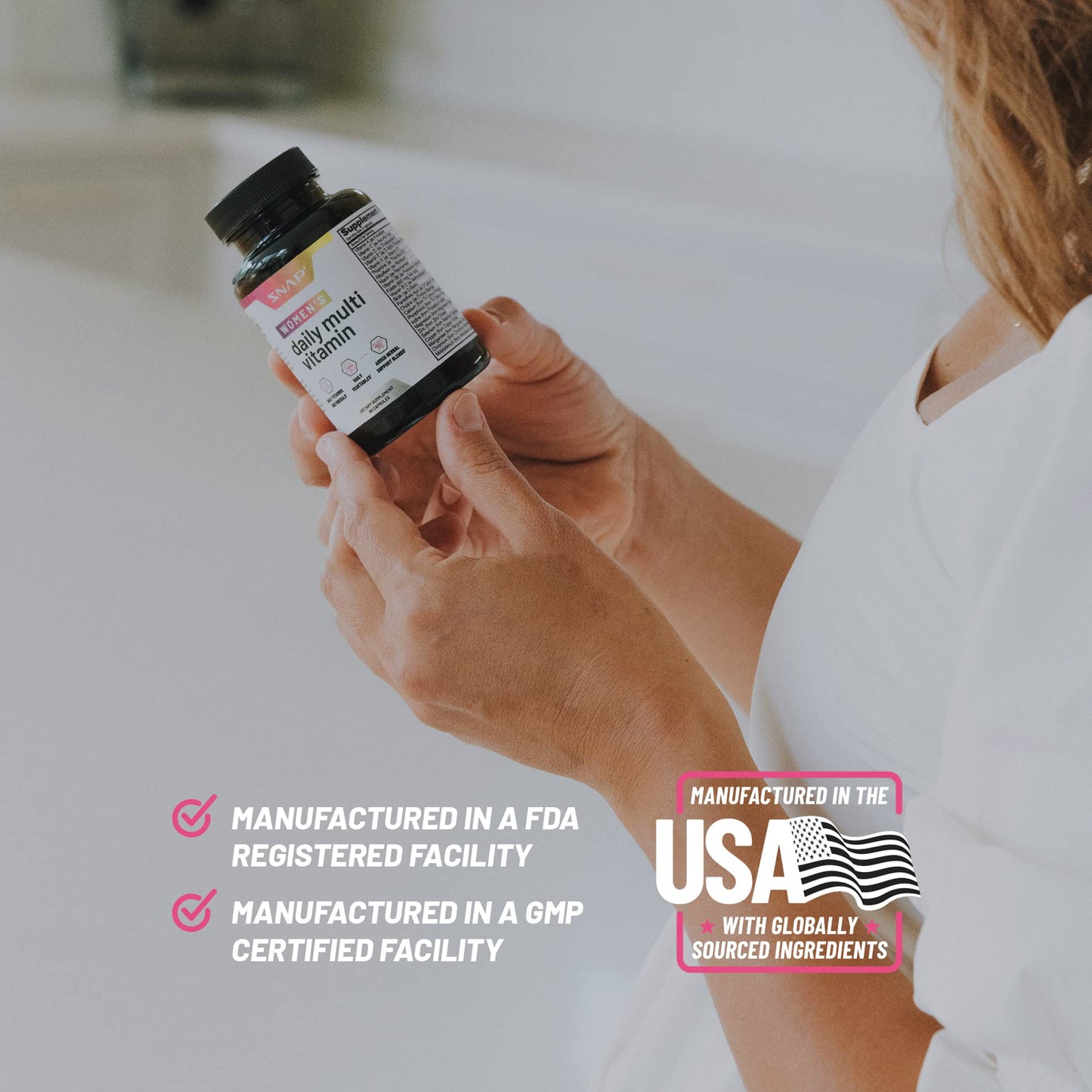 Calidad garantizada Snap Supplements multivitamínico hecho en EE.UU.
