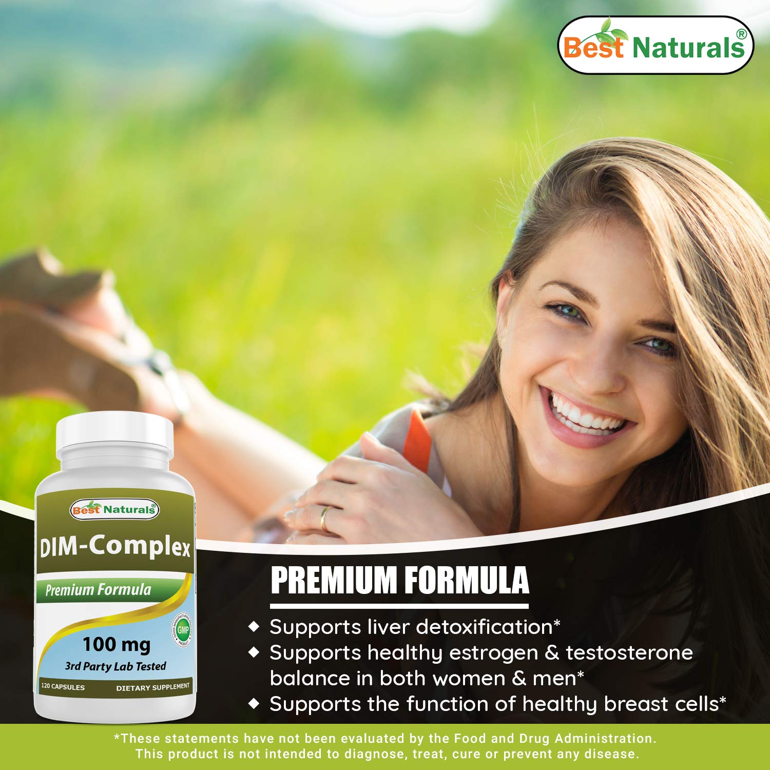 Calidad GMP suplemento Best Naturals DIM y Vitamina B12