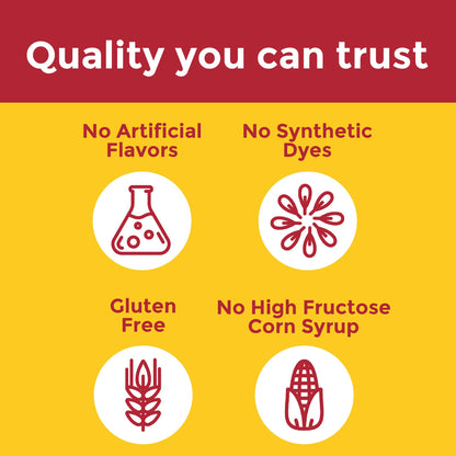 Calidad de ingredientes de confianza, sin sabores artificiales.