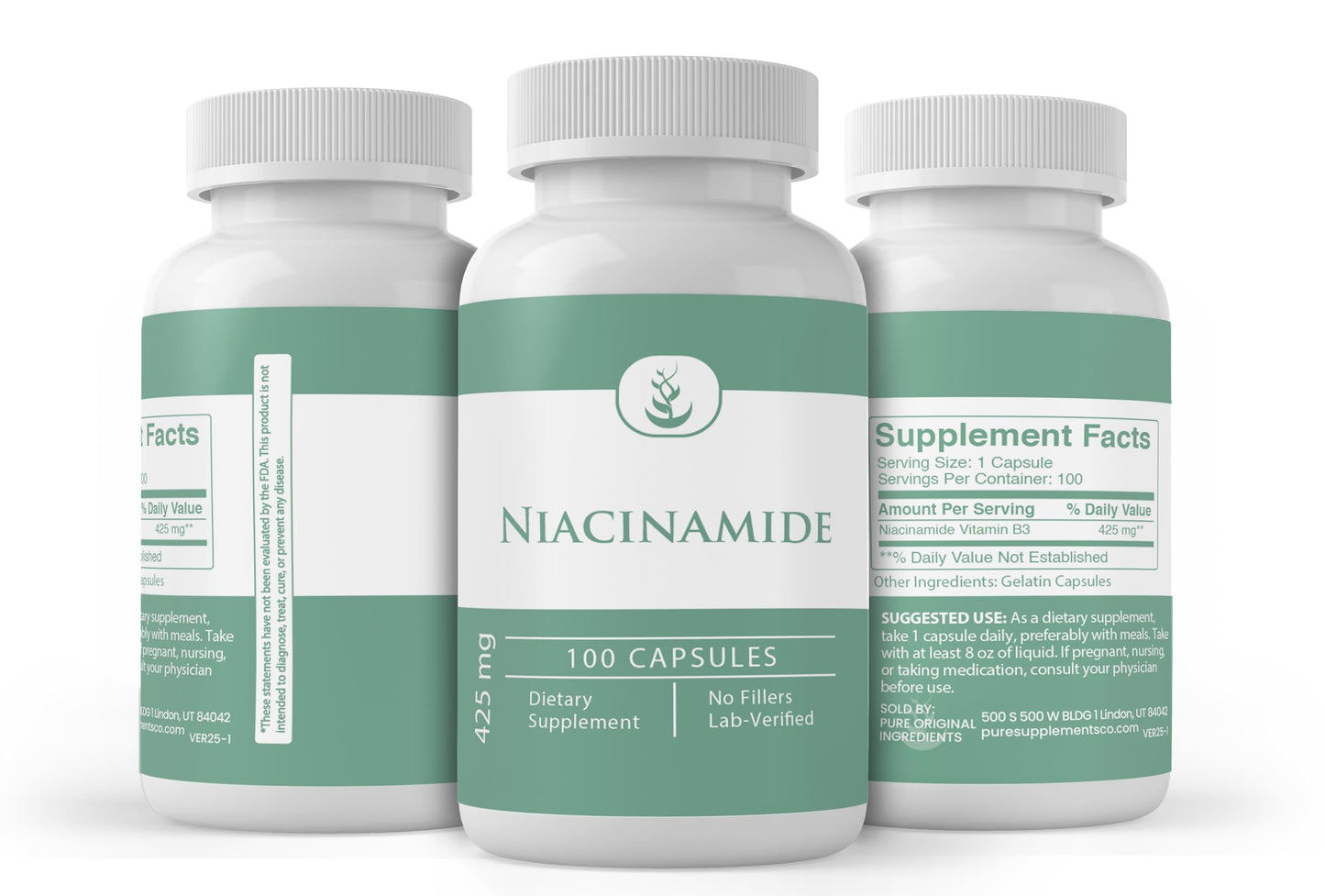 Calidad laboratorio PURE ORIGINAL INGREDIENTS niacinamida