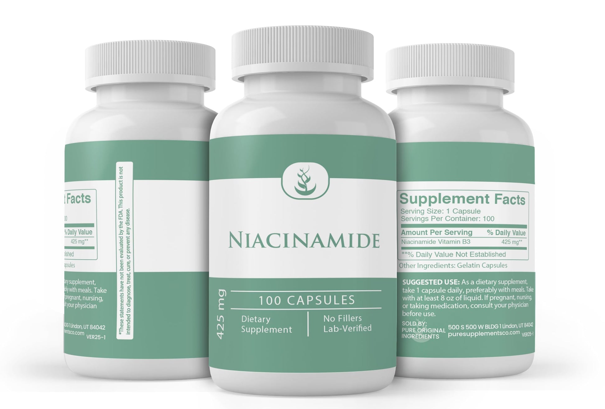 Calidad laboratorio PURE ORIGINAL INGREDIENTS niacinamida