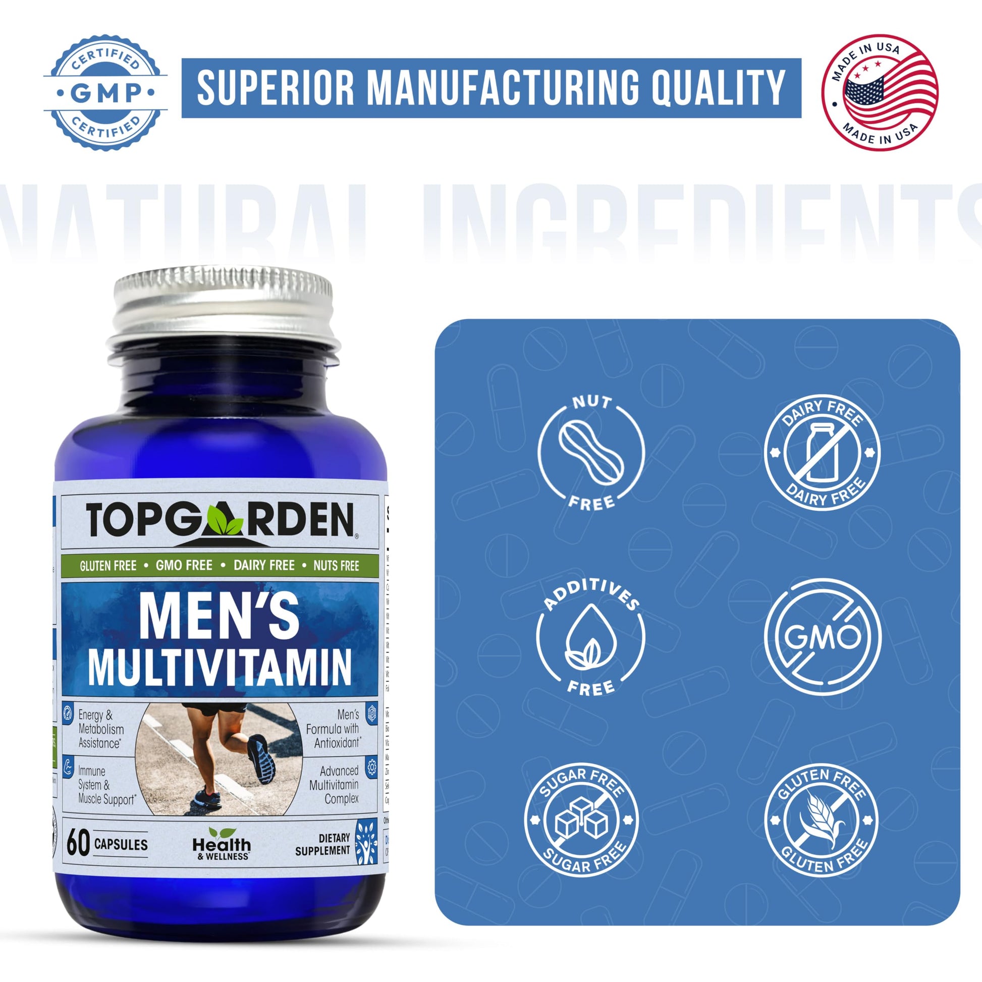 Calidad del multivitamínico TOPGARDEN