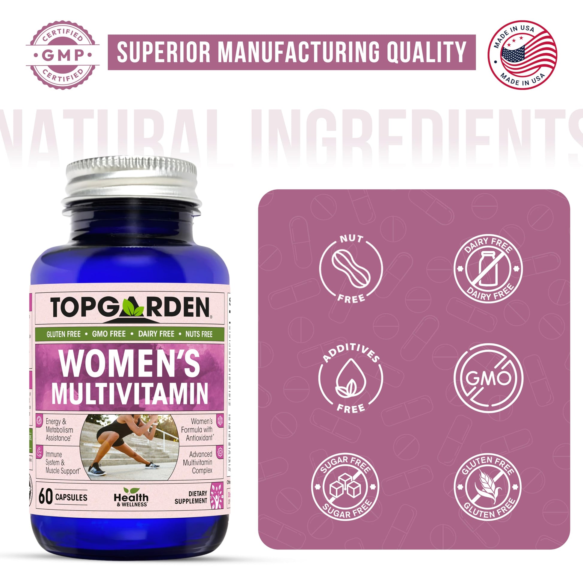 Calidad superior fabricación multivitamínico TOPGARDEN