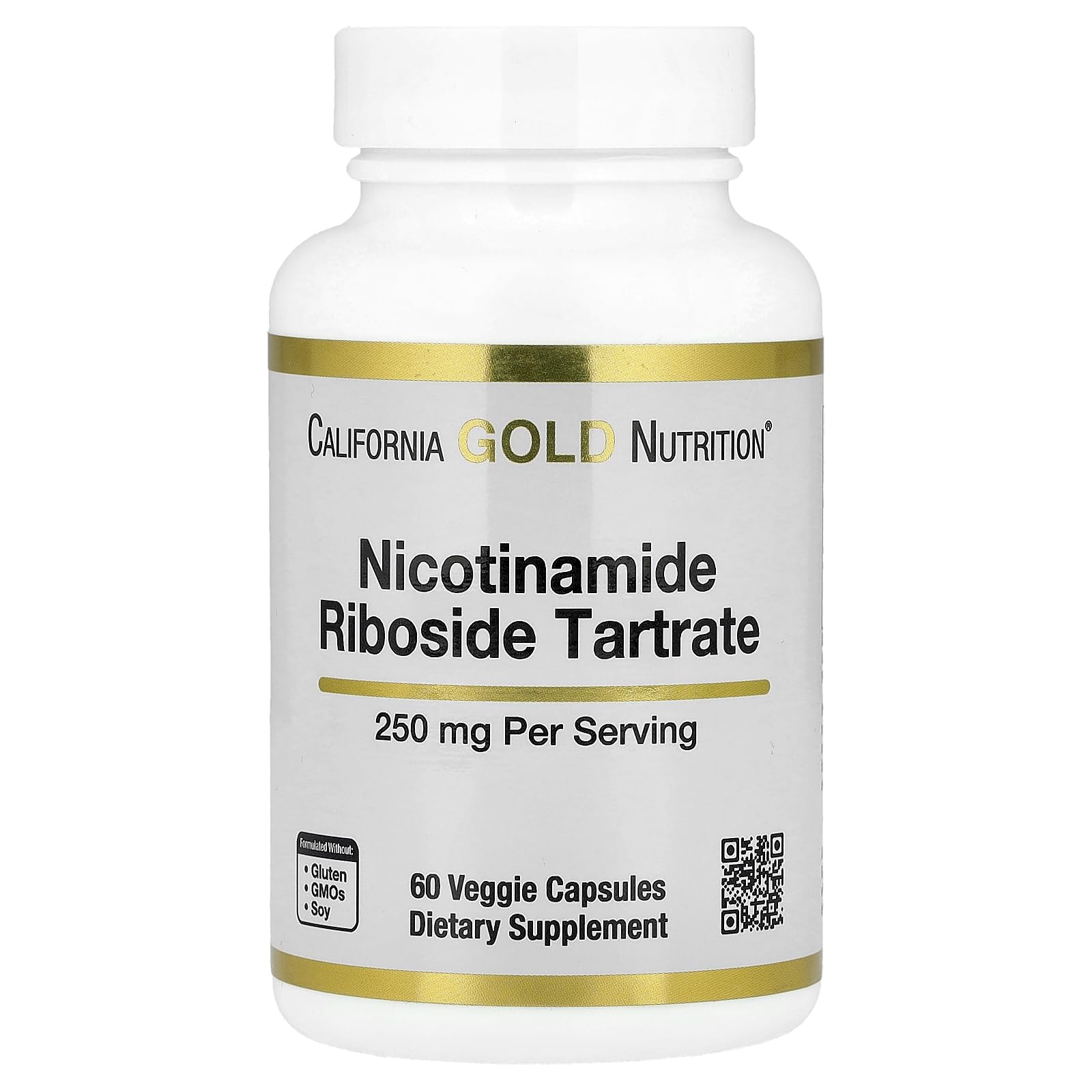 California Gold Nutrition nicotinamida ribósido 250mg 60 cápsulas