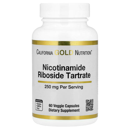 California Gold Nutrition nicotinamida ribósido 250mg 60 cápsulas