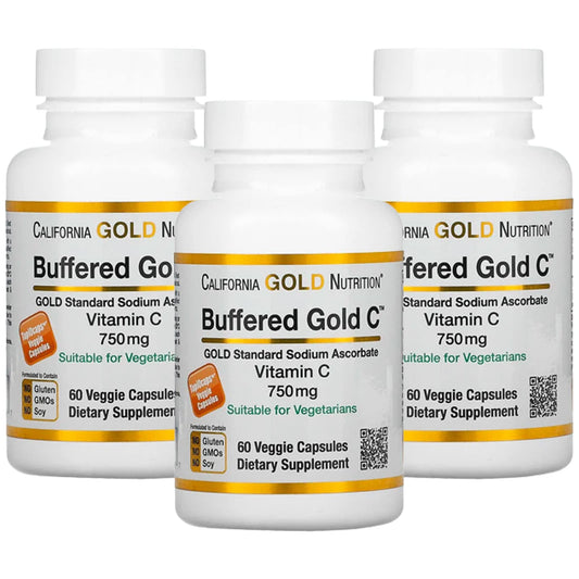 California Gold Nutrition vitamina C tamponada 750mg paquete