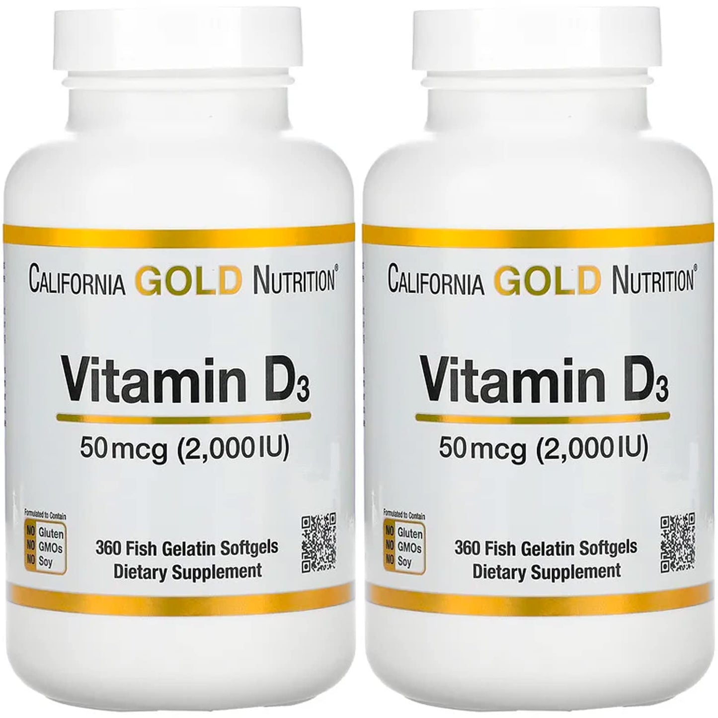California Gold Nutrition vitamina D3 2000 UI 360 softgeles gelatina pescado