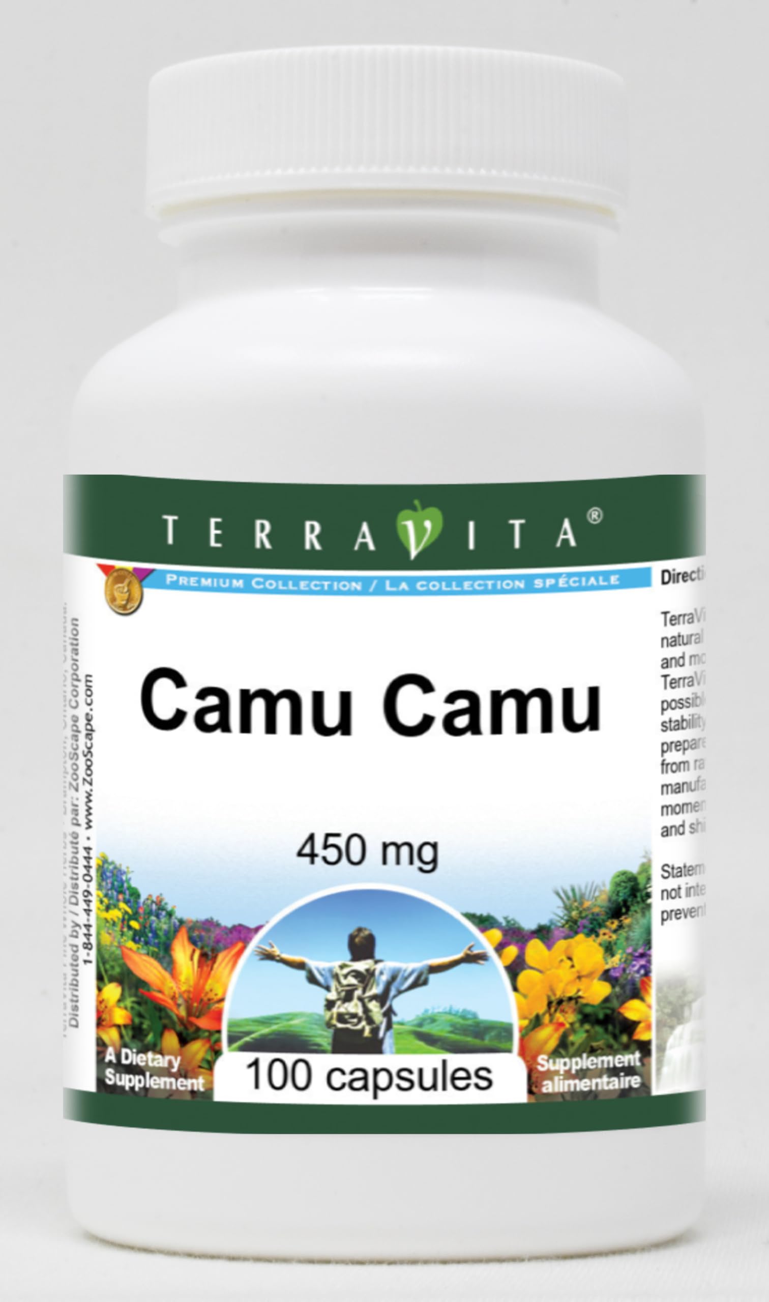 Camu Camu 450 mg cápsulas suplemento natural antioxidante