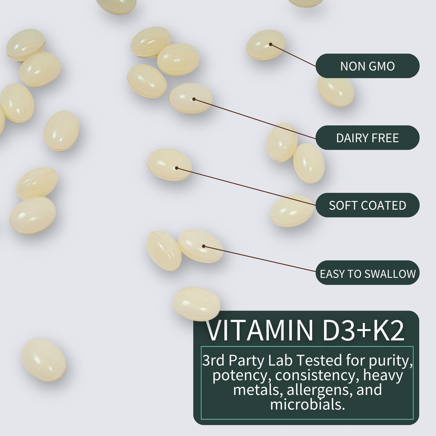 Capas softgels Good Friends Vitamina D3 y K2