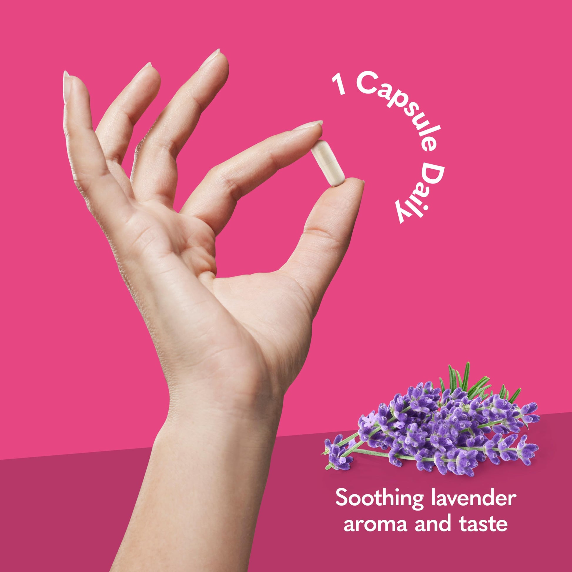 Cápsula diaria con aroma a lavanda para la belleza.
