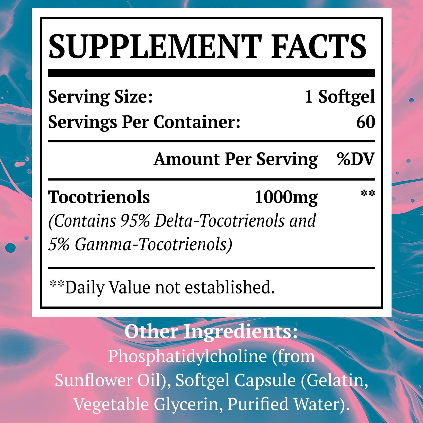 cápsula blanda tocotrienoles liposomal sveikata 1000mg