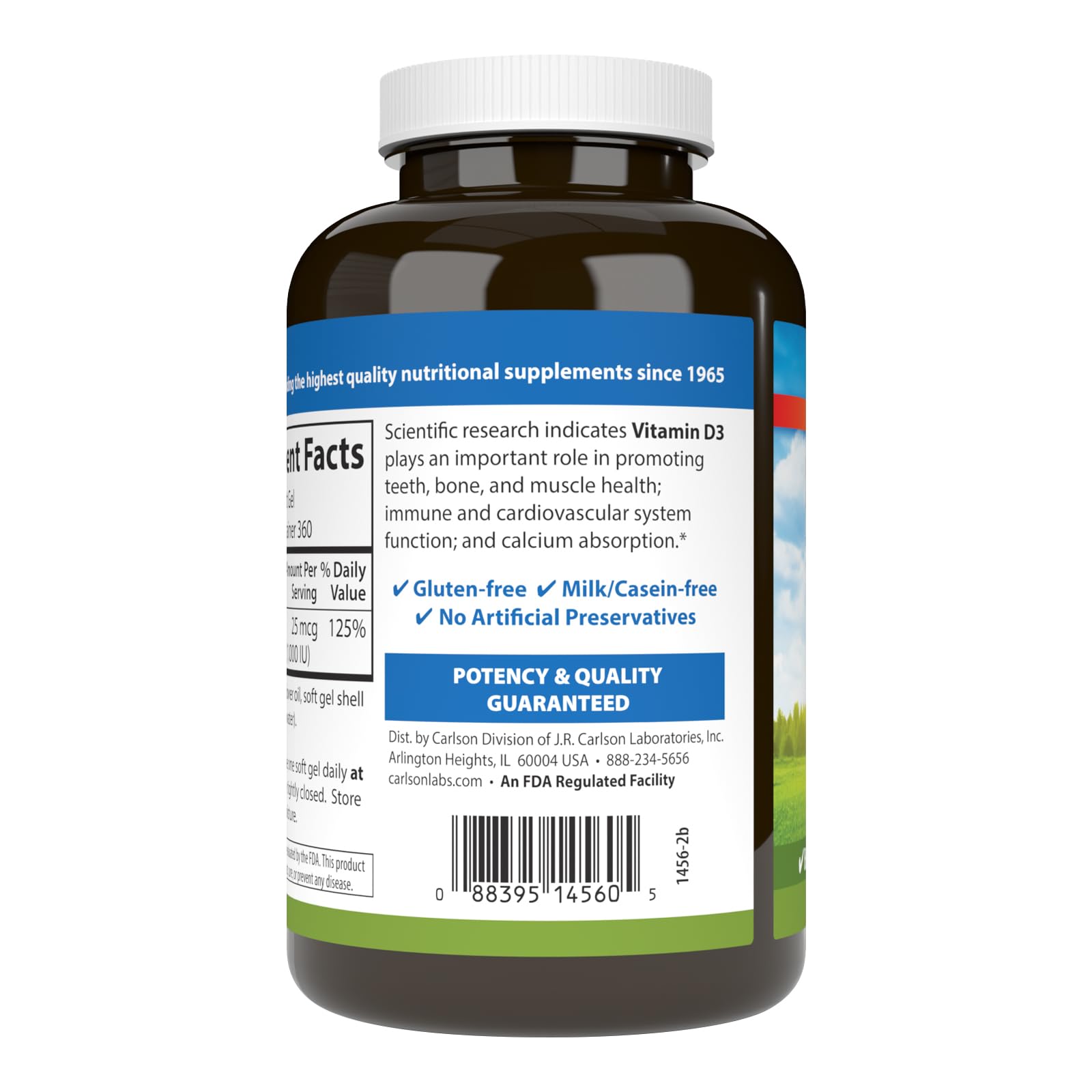 Capsula blanda vitamin d3 1000 ui carlson suplemento