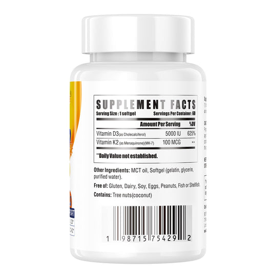Capsula blanda de vitamina D3 K2 BIO POTENTIA vista cercana