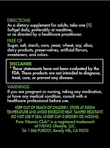 Cápsula blanda vitamina d3 plus k compleja pure vitamin club
