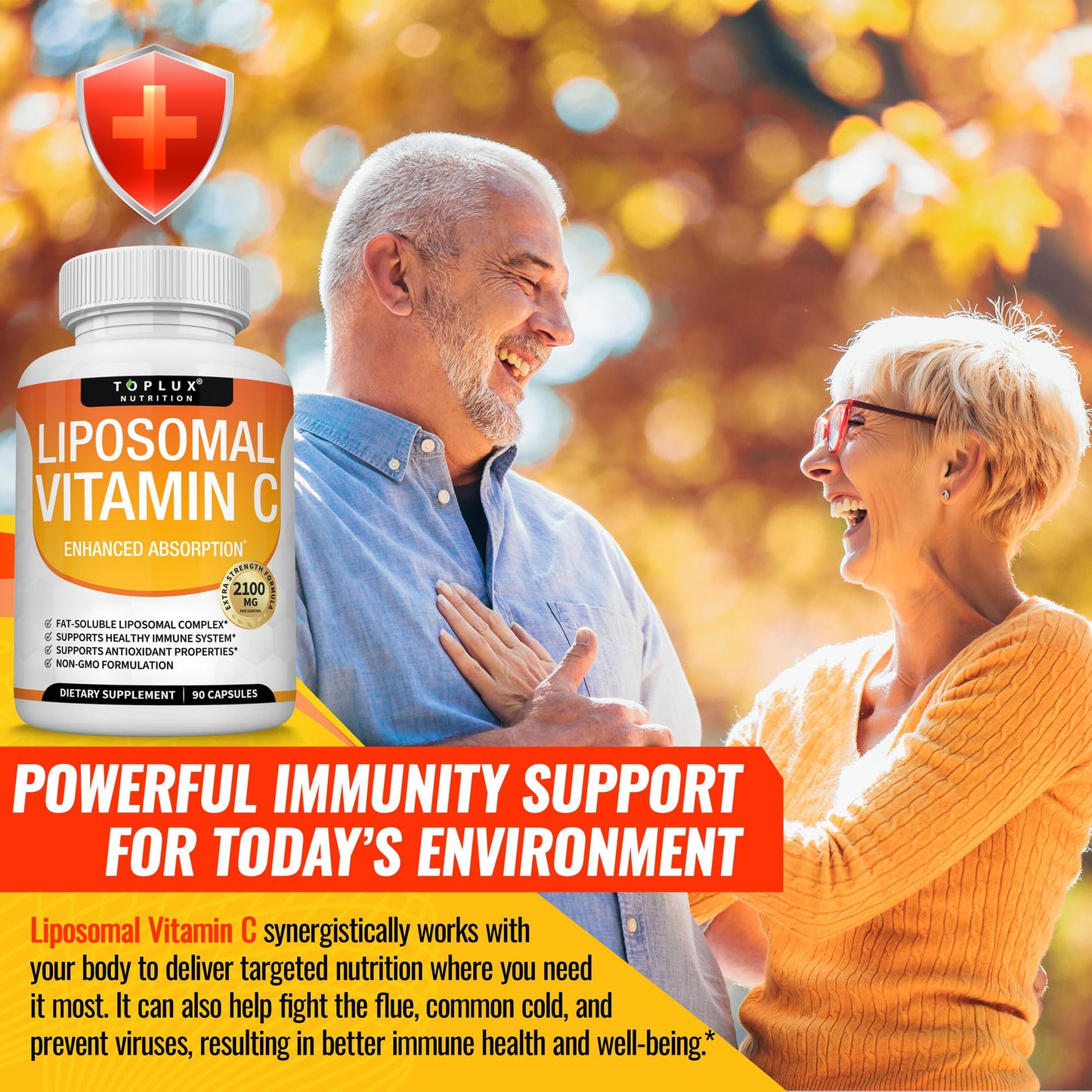 Cápsula doble capa vitamina C liposomal Toplux