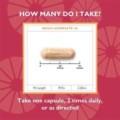 Capsula de multivitamina con hierro bariátrica