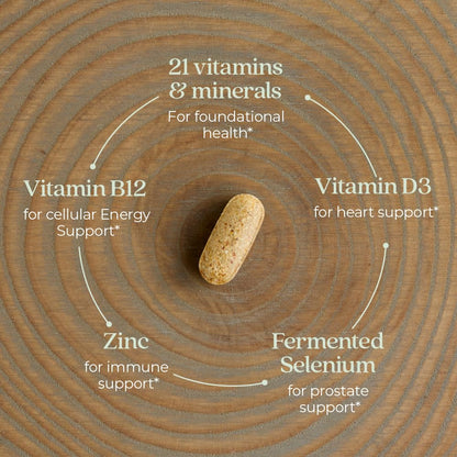 Cápsula de multivitamínico para hombres con vitaminas y minerales
