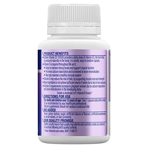 Capsula Ostelin vitamina d3 para salud ósea
