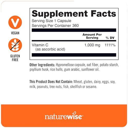 Cápsula vitamina c naturewise detalle