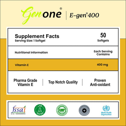 Cápsulas aceite vitamina e natural Genone 50 cápsulas