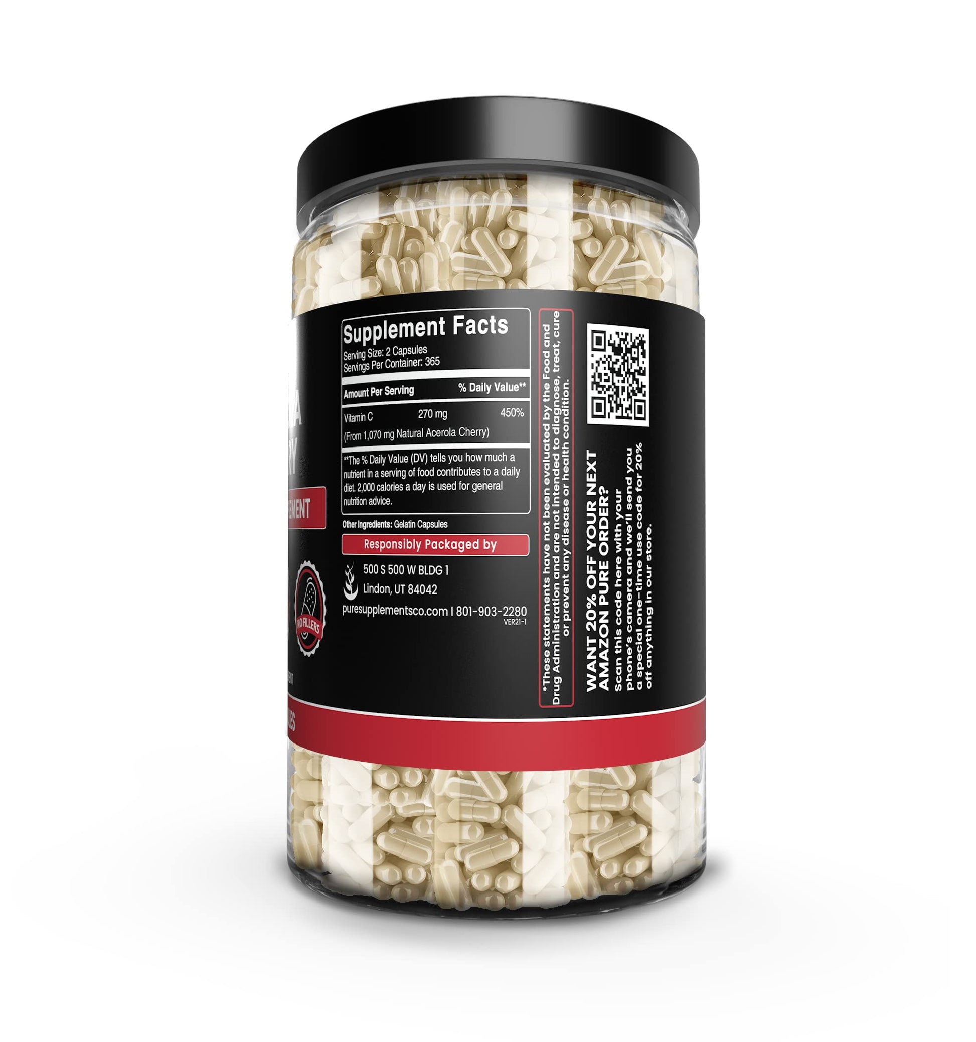 capsulas acerola cherry sin magnesio ni aditivos