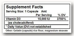 Cápsulas alta potencia vitamina d3 15000 ui