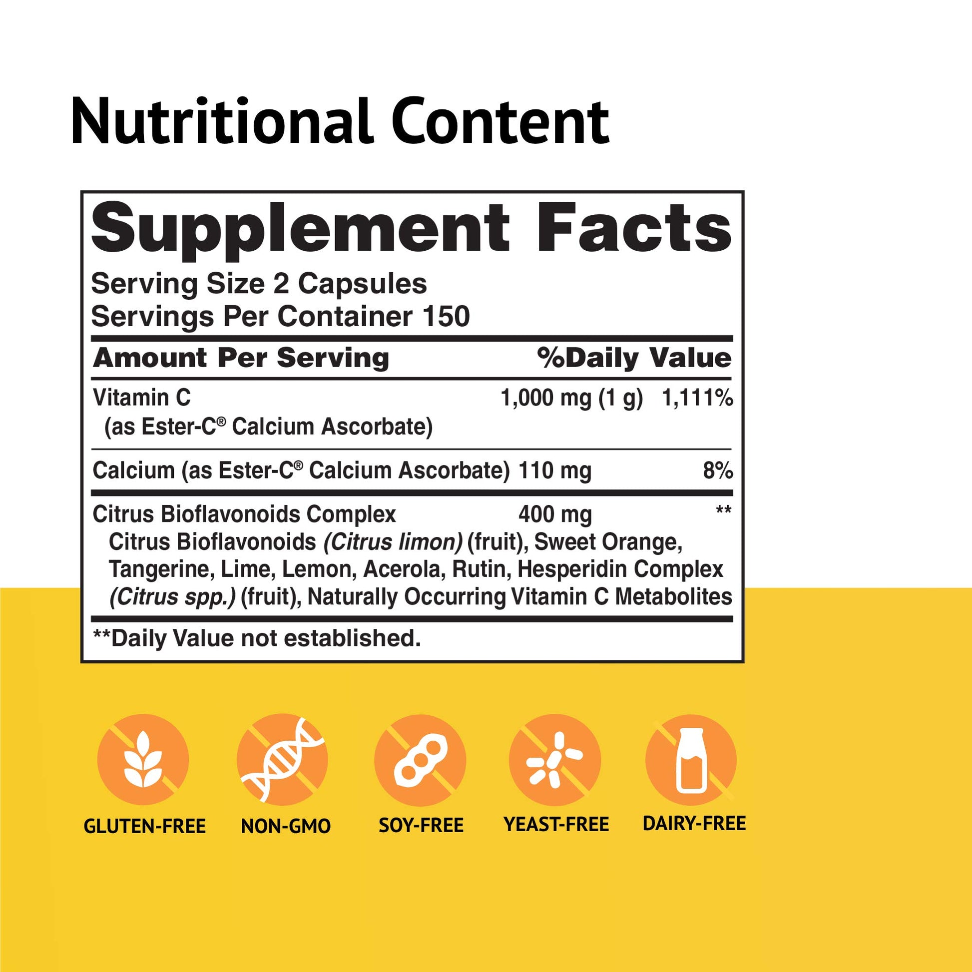 Cápsulas American Health Ester-C 500 mg soporte inmunológico