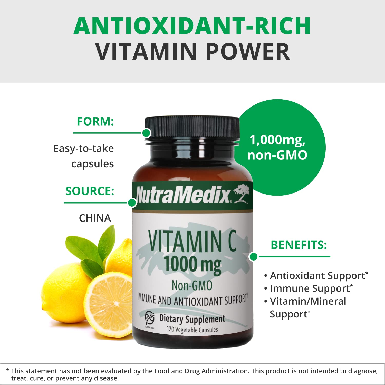 Capsulas antioxidantes NutraMedix para salud inmunológica y cardíaca
