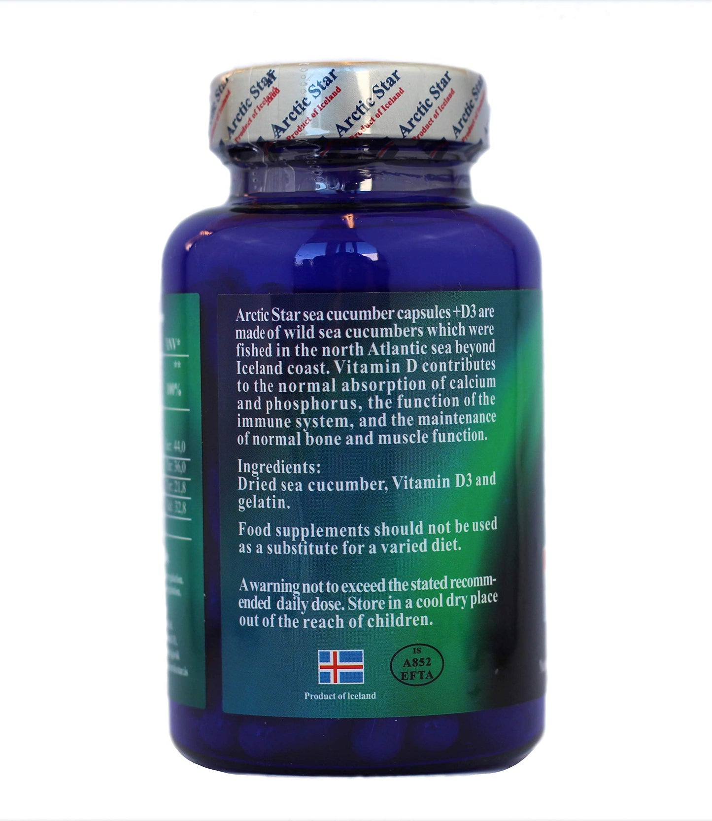 Cápsulas Arctic Star con pepino de mar islandés 400mg
