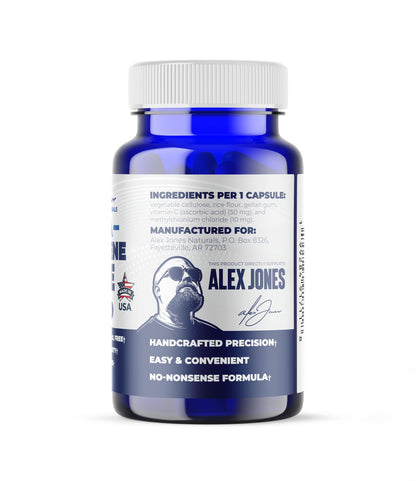 Cápsulas de azul de metileno 10 mg grado farmacéutico Alex Jones