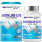 Frasco de cápsulas azul de metileno con vitamina C WONERPRO